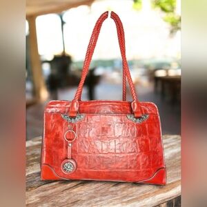 Bueno Of California Mix Media Tote Bag In Cherry